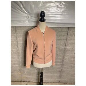 Bagatelle Women's Peach Bomber Jacket Size S Full Zip Casual‎ Lightweight